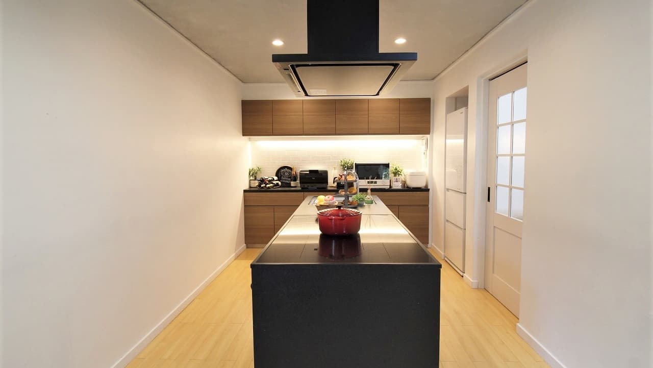 アイランドキッチン,調理シーン撮影