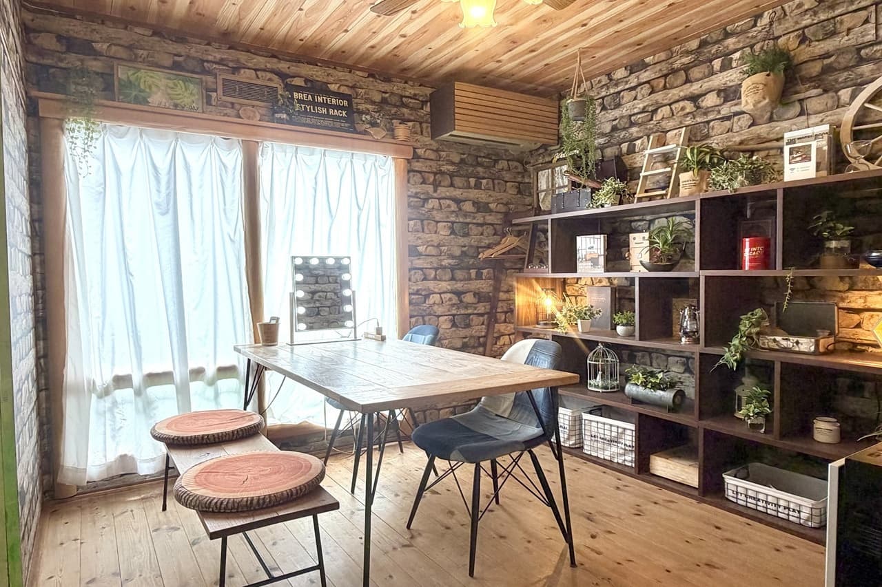 ログハウス風の空間