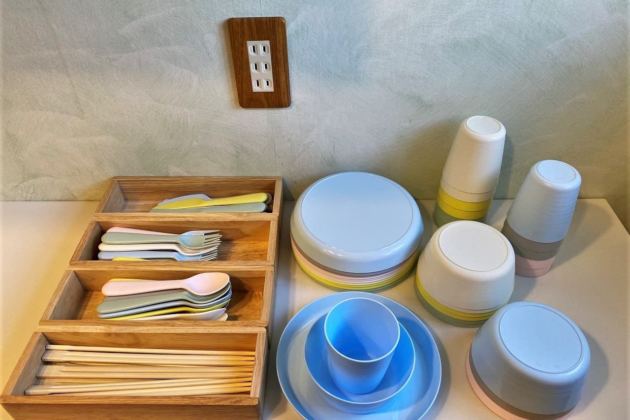 可愛い食器セットの写真