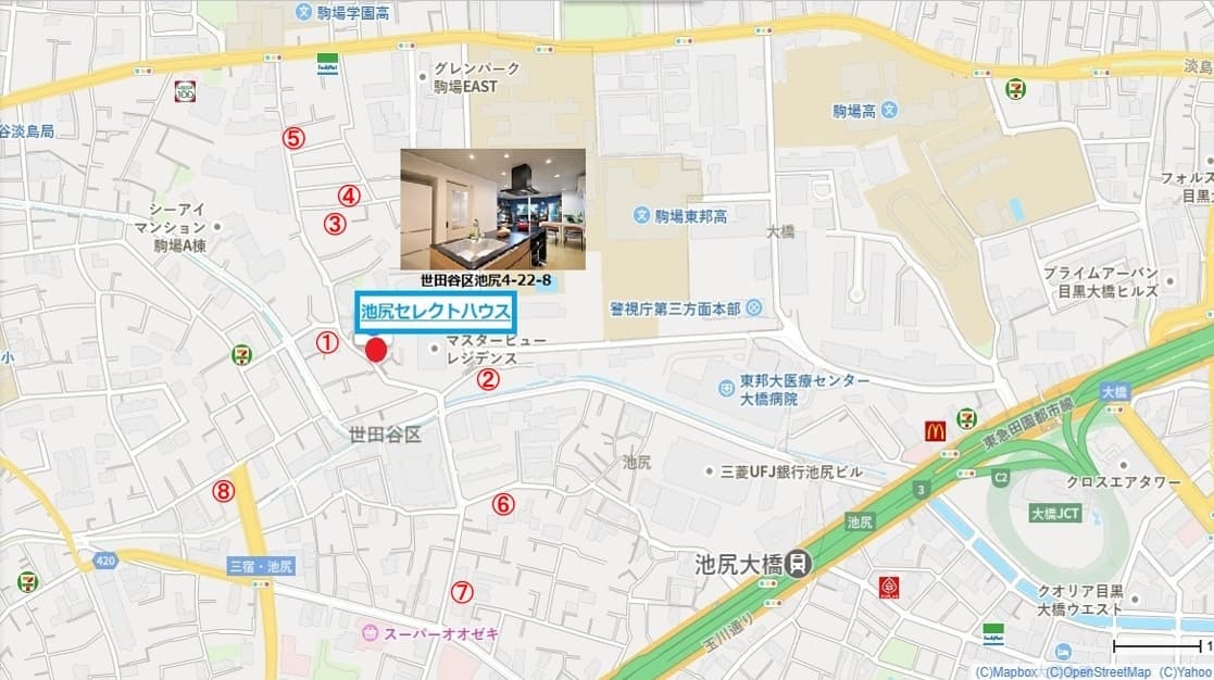 池尻セレクトハウス周辺のコインパーキングの紹介画像